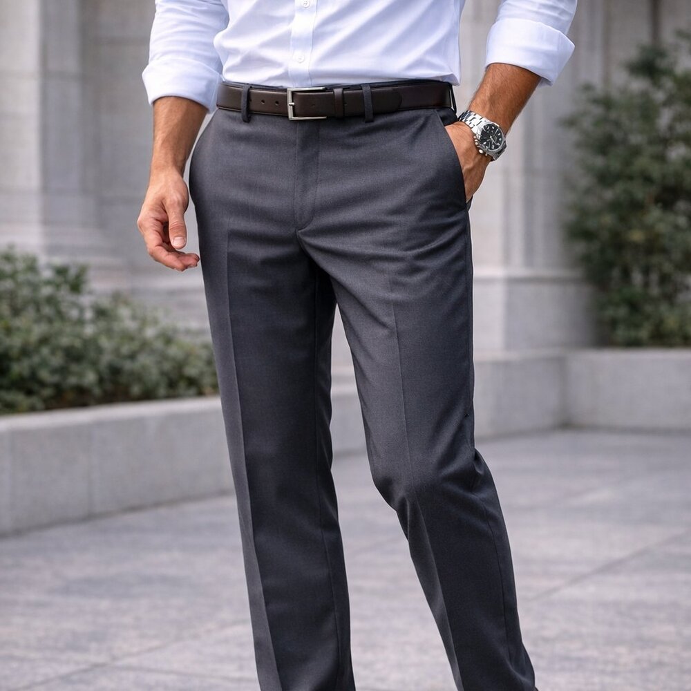 Roundtree and Yorke Performance Cargo Pants mens Charcoal Gray